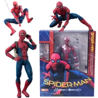 SHF Disney Spiderman Action Figures กระเป๋าเป้สะพายหลังมังงะอะนิเมะ Marvel Figurine ข้อต่อ Movable สะสมเด็กของเล่นวันเกิดของขวัญ