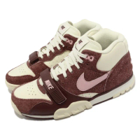 【NIKE 耐吉】休閒鞋 Air Trainer 1 男女鞋 米白 可可棕 經典 中筒 復古 情人節(DM0522-201)