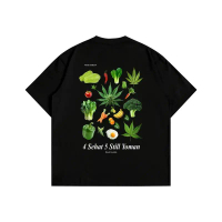 T-shirt Vegetarian still yoman Tee cotton 22s Kaos Premium Nyaman Sehari-hari Bahan Super Lembut Des