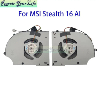 Laptop CPU Fan พัดลมระบายความร้อน CPU GPU สำหรับแล็ปท็อป MSI Stealth 16 AI Studio A1v A1vig A1vhg A1