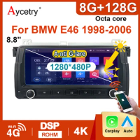 8.8'' screen 2 din Car radio stereo android 12 For BMW 3 Series E46 M3 318/320/325/330/335 1998-2006 Carplay 8 Core Audio 4G lte