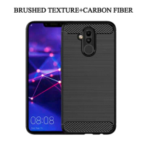 Brushed Texture Case For Huawei P30 P20 Pro P10 Plus P50 P50E P40 Lite E Mate 20 30 2019 P30Lite P40Lite Carbon Fiber Case Cover