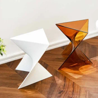 Coffee Tables Decoration Minimalist Modern Geometric Bedroom Corner Tables Living Room Accessories Transparent Sofa Side Table
