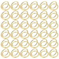 36Pcs Metal Spiral Napkin Ring Buckles Simple Napkin Rings for Weddings Reception Dinner Party Buffet Table Decor Gold