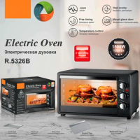 R.5326 Household Multifunction Oven 40L Large Capacity 2Color 1500W Fully Automatic Intelligence Visual Electric Oven