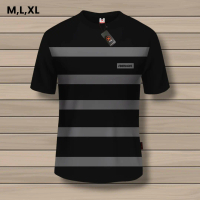 Baju Kaos Pria Motif Salur Garis-garis T-shirt Distro Pria Lengan Pendek Bahan Katun Combet