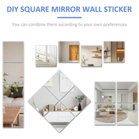 Pelekat cermin pelekat diri pelekat cermin fleksibel Cuttable DIY Wall Mirror  pelekat kaca bukan cermin pelekat dinding hiasan