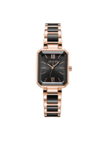 นาฬิกาข้อมือผู้หญิง JA-1273 D สีสองกษัตริย์โรสโกลด์ สายเซรามิคสลับสแตนเลส
