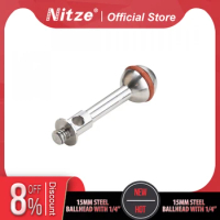 NITZE 15MM STEEL BALLHEAD WITH 1/4’’-20 SCREW - N50-T04