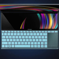 Silicone Keyboard Cover skin Protector for 14'' Asus ZenBook Duo UX481FL UX481F ux481fn UX481 FL FN laptop UX4000F 2020