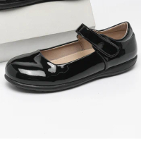 2024 New Female 1cm Platform 2cm Low Heels Sweet Pumps Classic Fenty Beauty Hook Comfortable Black Soft Leather Mary Janes Shoes