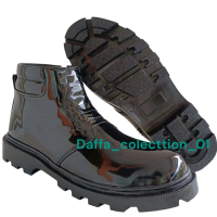 Sepatu pdh pria tinggi resleting tali mati Radial cocok untuk dinas harian kerja insantasi Polisi Tn