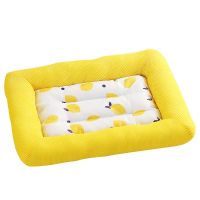 【Animali】寵物涼爽舒適床-黃色檸檬M(涼感 床墊 軟墊 透氣三明治蜂窩網眼結構)