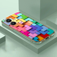ถุงลมนิรภัยเคสโทรศัพท์ตัวป้องกันโทรศัพท์สำหรับ vivo Y22S Y22 ผนังบล็อกสูงชัน บล็อก เคสนิ่ม วัสดุ TPU