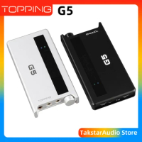 TOPPING G5 Hi-res Portable DAC&amp;Headphone Amplifier ES9068AS Bluetooth 5.1 LDAC DSD512 768kHz 4.4mm+3.5mm headphone output