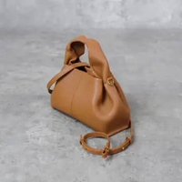 Tas POLENE NUMERO NEUF TEXTURED LEATHER CAMEL SHOULDER BAG SMALL 100% ORIGINAL 23X14X8CM