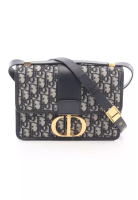 Christian Dior Pre-Loved Christian Dior 30 MONTAIGNE Montaigne oblique jacquard chain shoulder bag c