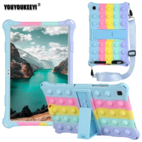 Pop Push It Bubble Silicon Cover Case For Samsung Galaxy Tab A7 2020 10.4" Kids Safe Shockproof Silicone Cover For SM-T500/T505