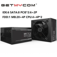 Getmycom original New PSU MWE GOLD 750 Full Module ATX RTX2080Ti Game Host Power Supply 750W MPY-7501-AFAAG For Cooler Master
