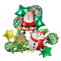 聖誕節佈置聖誕快樂氣球組1組(聖誕節 氣球 派對 佈置布置 耶誕 裝飾 布置)