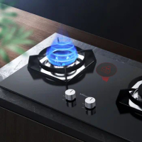 Household Embedded Gas Stoves for Kitchen Desktop Cooktop Gas Cooker Liquefied Gas Range Energy Saving Double Burner Gas Stove