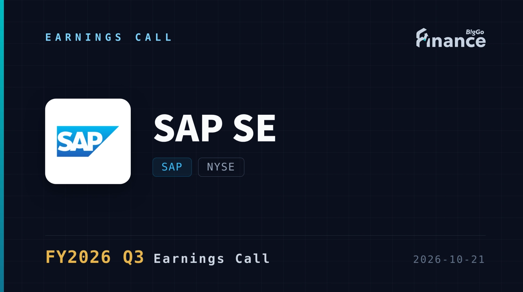 [SAP Q3 2026 Earnings Call] SAP Tops €10 Billion Quarterly Revenue for First Time as Cloud Backlog Climbs 26% to €24.1 Billion