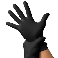 Disposable Black Nitrile Gloves For Household Cleaning Work Safety Tools Gardening Gloves Kitchen Cooking Tools TattoThick glove
