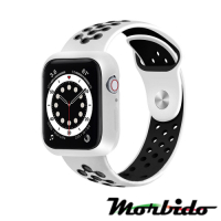 Morbido蒙彼多Apple Watch 6/SE 40mm透氣矽膠運動錶帶 黑白