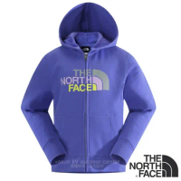 【The North Face】童款 LOGO兜帽外套.連帽保暖夾克.運動休閒衫.長袖外衣/CSE7 星空紫 V