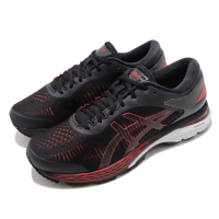Asics 慢跑鞋 Gel Kayano 25 2E 男鞋 寬楦 黑 紅 支撐型 路跑 運動鞋 亞瑟士 1011A029004