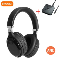 Shoumi Active Noise Cancelling Headphone Cheap Bluetooth Headset ANC with Wireless Adapter Television Earphone &amp; TV PC Adaptor