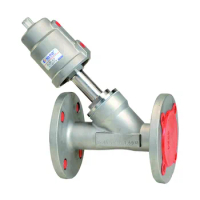 2/2 way flange stainless steel pneumatic angle seat valve