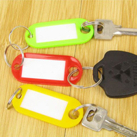 現貨-塑料鑰匙標籤牌(100入裝) 鑰匙圈 賓館鑰匙牌 標識牌 (顏色隨機出貨)