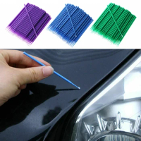 100Pcs Paint Brushes Paint Touch-up Colorful Pen Car Applicator Stick Paint Brush Paint Repair Disposable Pen Cleaning Stick