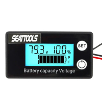 【精準科技】電池電量顯示器 汽車電壓表 電池檢測器(MET-☆BC6T 工仔人)