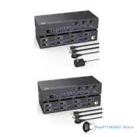 USB3.0 Displayport KVM Switchs for Efficient Device Integration 8K@30Hz 4K@144Hz Drop shipping