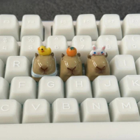 ECHOME Point Keycap Cute Capybara Keycaps Anime Artisan Keycaps Custom Resin Keyboard Key Caps for Rainy75 Mechanical Keyboard