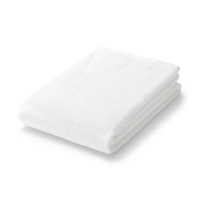 【【MUJI 無印良品】】棉圈絨雙線織浴巾/可吊掛/柔白 70*140 cm
