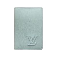 【二手名牌BRAND OFF】LOUIS VUITTON LV 路易威登 藍色 牛皮 多合一 萬用 Aerogram 雙折 卡夾 錢包 M82805