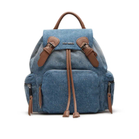 【steve madden】軍旅休閒後背包 BSOLLY(牛仔藍)