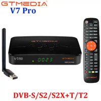 GTmedia V7 Pro DVB S2X DVB T2 Combo TV Receiver Support H.265 HEVC USB Wifi Cline CS Autoroll PowerVu Set Top Box