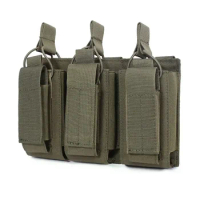 Tactical Molle Magazine Pouch Holder Open Top Triple Mags Carrier For M4 M16 AK AR Glock M1911 9mm