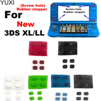 1Set For New 3DS XL Console Front Back Screw Rubber Feet Cover Upper LCD Screen Screws Cover Rubber Replacement for New 3DS LL