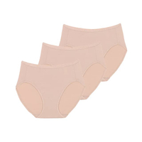 กางเกงชั้นใน Super Soft Half Panty Set 3 ชิ้น รุ่น WU3811 สีคาเมล