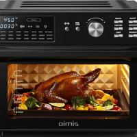 Air Fryer Toaster Oven, 32QT Toaster Oven 21-in-1 Extra Large Countertop Convection Rotisserie Oven Patented Dual Air Duct Syste