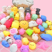 5-50PCS For Kids Party Gift Squishy Toy Cute Animal Antistress Ball Squeeze Mochi Rising Toys Abreact Soft Sticky Stress Relief
