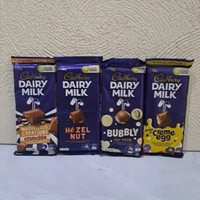 CADBURY DAIRY MILK MARVELLOUS CREATIONS CRUNCHIE / CADBURY DAIRY MILK HAZELNUT / CADBURY DAIRY MILK 