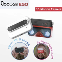 Mini QooCam EGO Action Camera 3D Stereo 4K HD 60FPS Sport Touch Screen IP67 Waterproof Camera Vlog Share Six Axis Anti Shake Cam