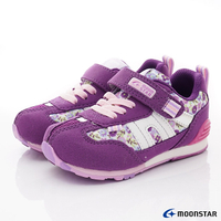 日本月星Moonstar機能童鞋HI系列寬楦頂級學步鞋款23261紫(中小童段)
