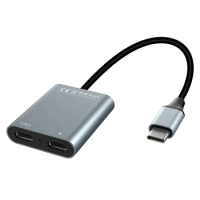 2 in 1 USB-C HUB PD100W&amp;Data Transfer USB C Docking Station 10Gbps Type-c Adapter for AR Glasses Phone Tablet Laptop PC